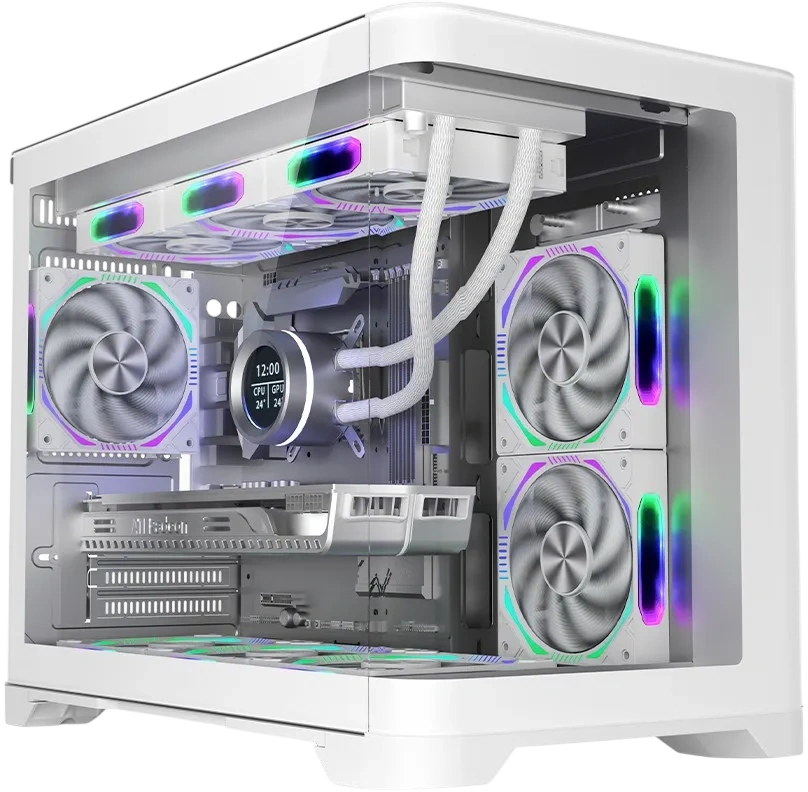 Компьютерный корпус 1STPLAYER UVIEW UV6 White (UV6-WH)