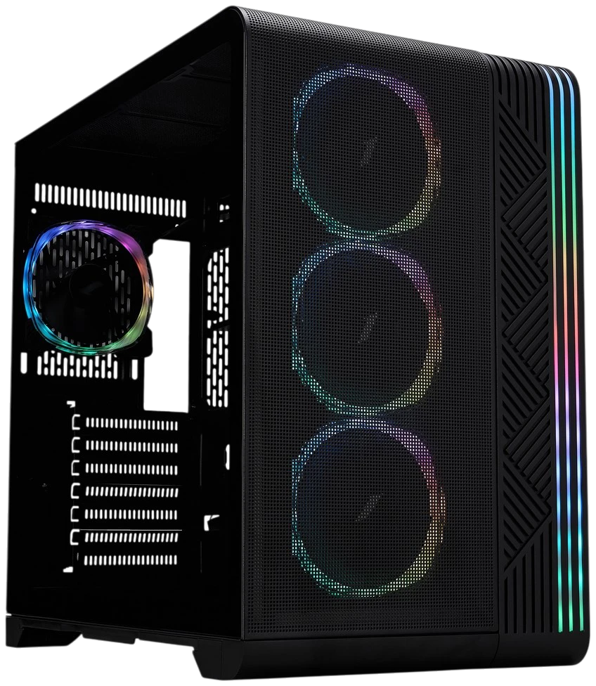 Компьютерный корпус 1STPLAYER VT7 ARGB Black (VT7-BK-4FS7)
