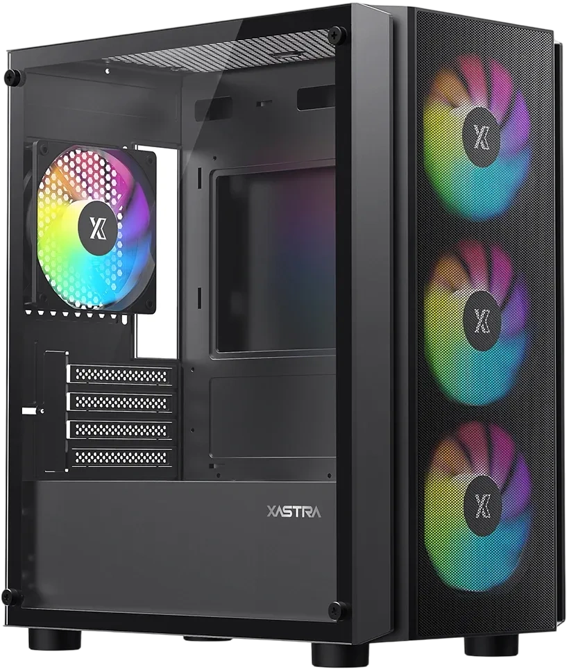 Компьютерный корпус XASTRA A402M 4ARGB Black (A402M-4FC12A-BK)
