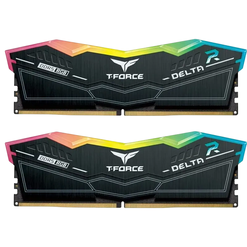 Оперативная память DDR5 32 ГБ 6000 МГц Team Group T-FORCE DELTA RGB Black (FF3D532G6000HC38ADC01) модулей 2 шт.