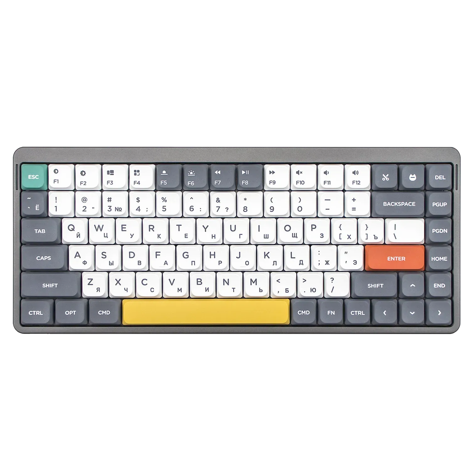 Механическая клавиатура Nuphy AIR75v2 grey радиоканал/bluetooth (беспроводная) Русская раскладка