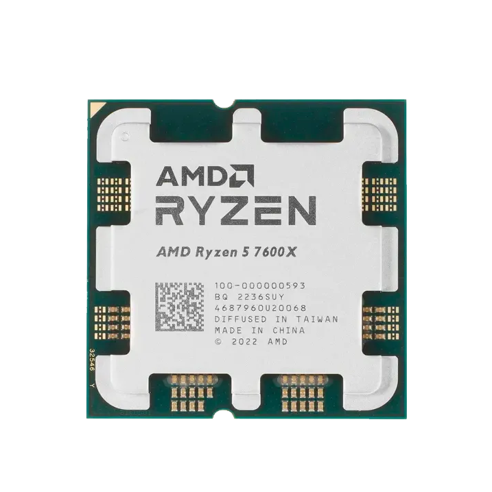 Процессор AMD Ryzen 5 7600X (4.7 ГГц - 5.3 ГГц / AM5 / кол-во ядер: 6  / TDP 105 Вт), OEM