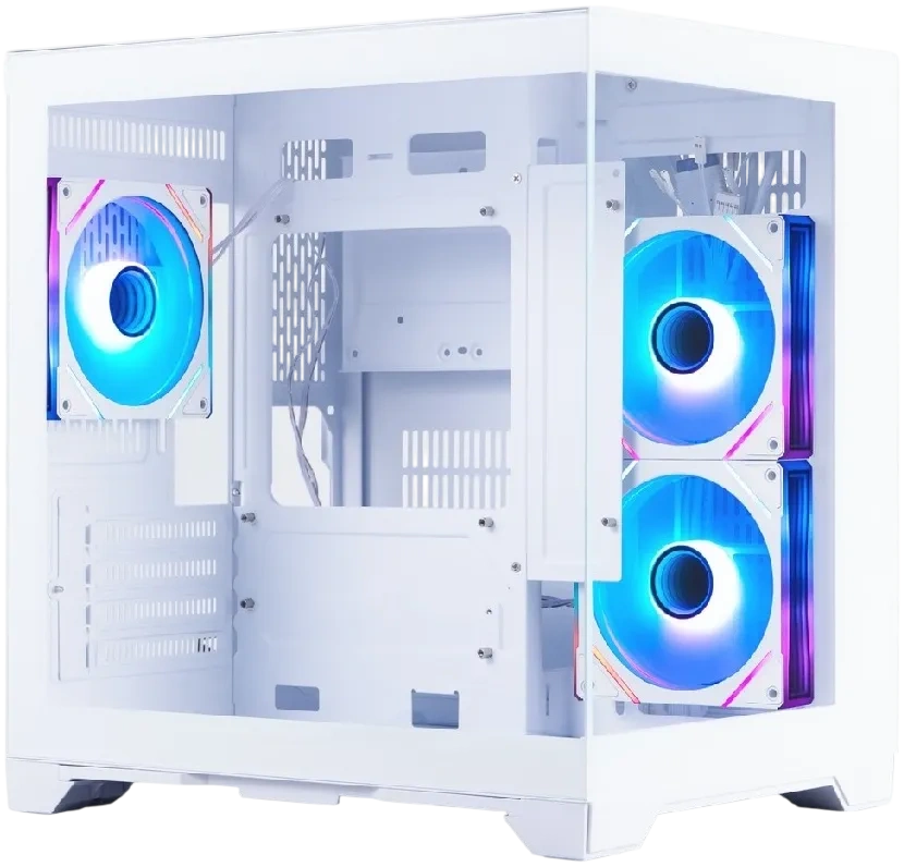 Компьютерный корпус 1STPLAYER MEGAVIEW MV5-TP ARGB White (MV5-TP-WH-2FC7R-W-1FC7-W)