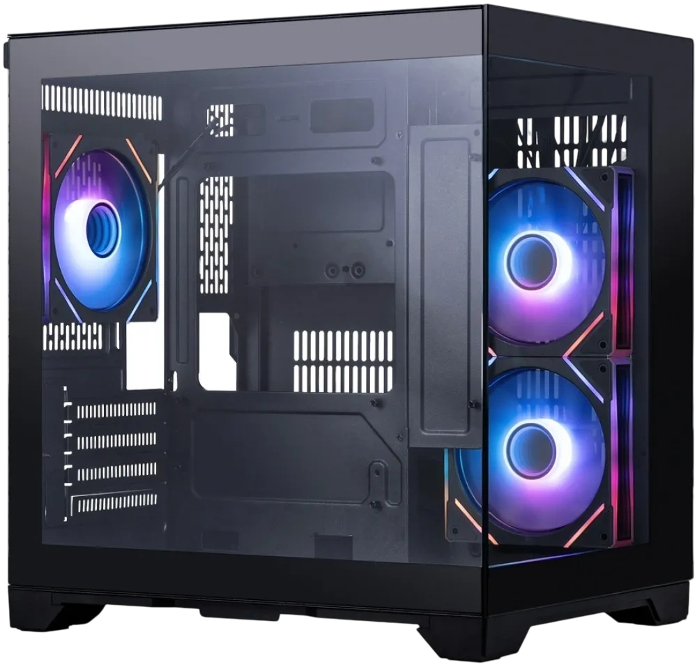 Компьютерный корпус 1STPLAYER MEGAVIEW MV5-TP ARGB Black (MV5-TP-BK-2FC7R-1FC7)