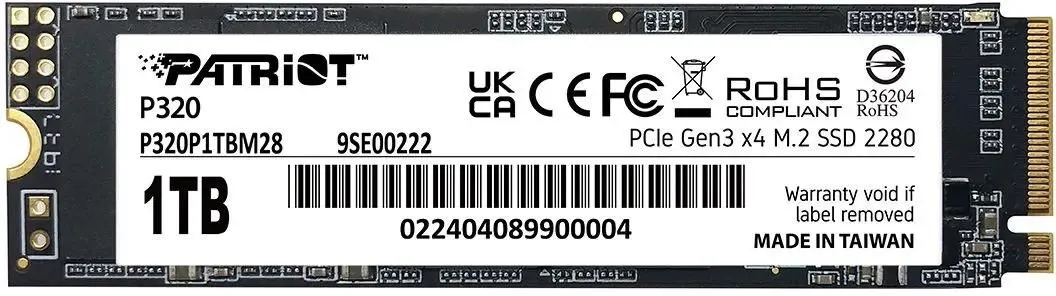 Твердотельный накопитель Patriot 1000 Gb P320 (P320P1TBM28)