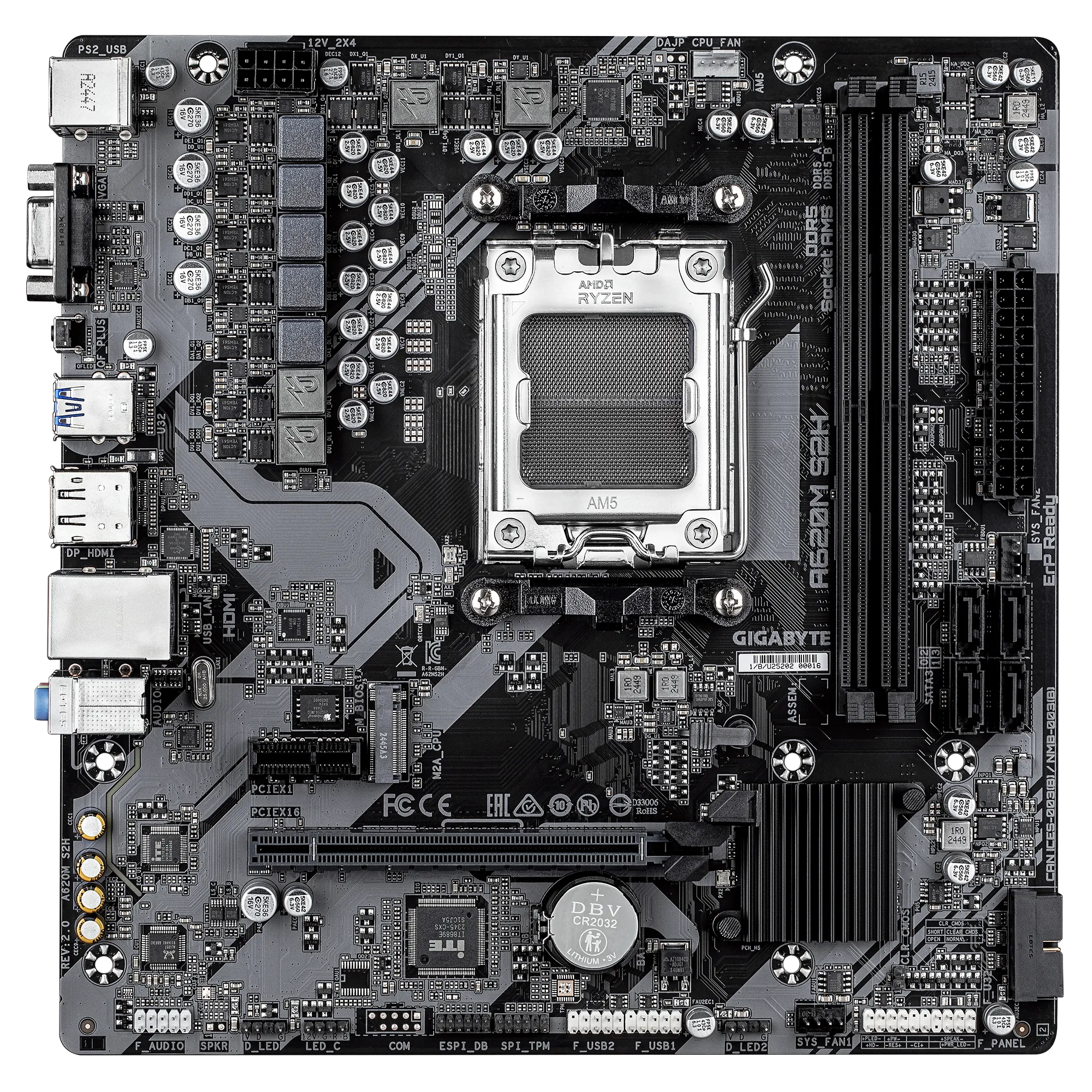 Материнская плата Gigabyte A620M S2H 2.0