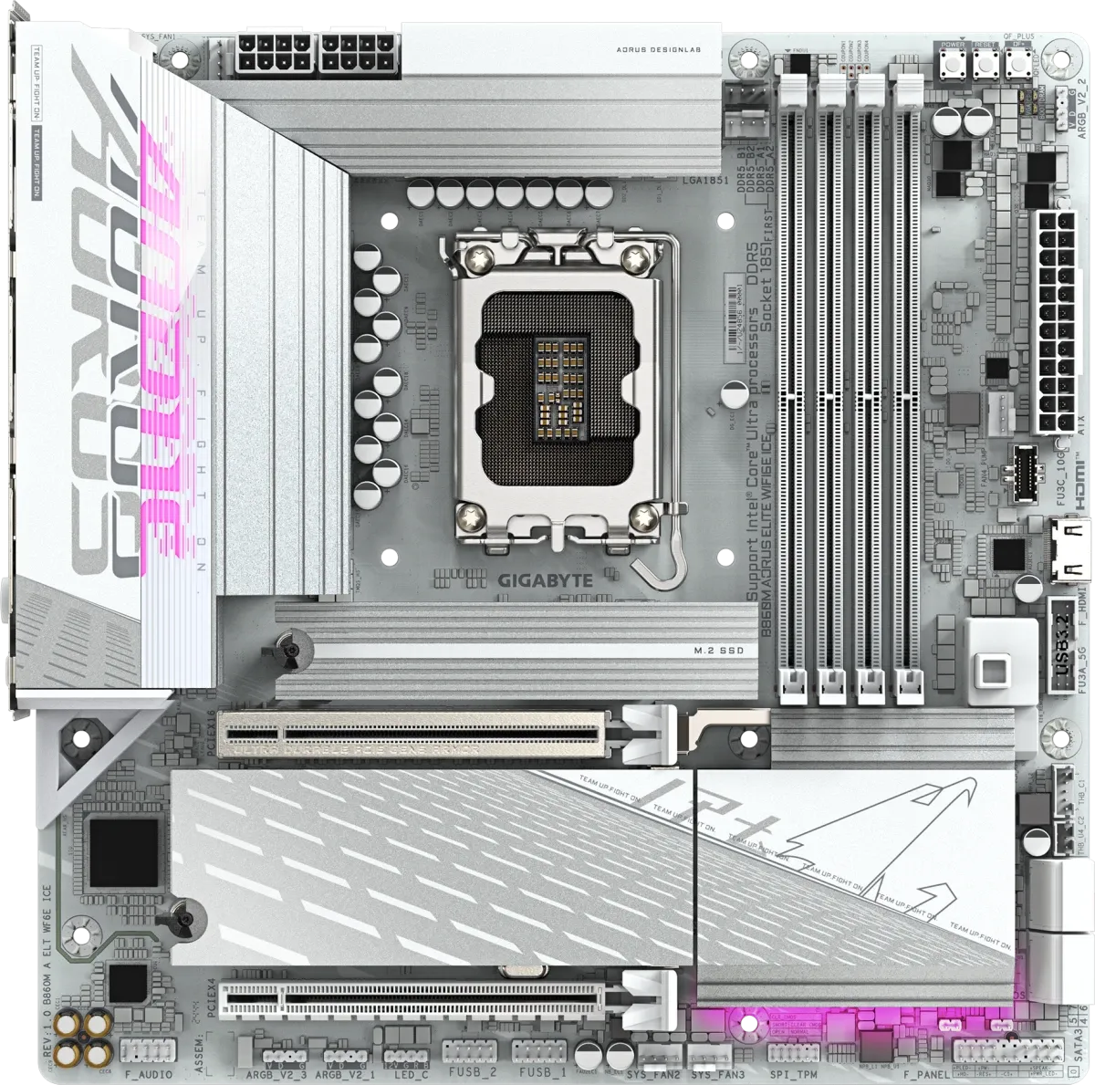 Материнская плата Gigabyte B860M AORUS ELITE WIFI6E ICE