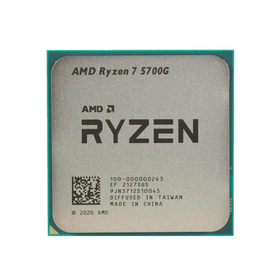 Процессор AMD Ryzen 7 5700G (3.8 ГГц - 4.6 ГГц / AM4 / кол-во ядер: 8  / TDP 65 Вт), BOX
