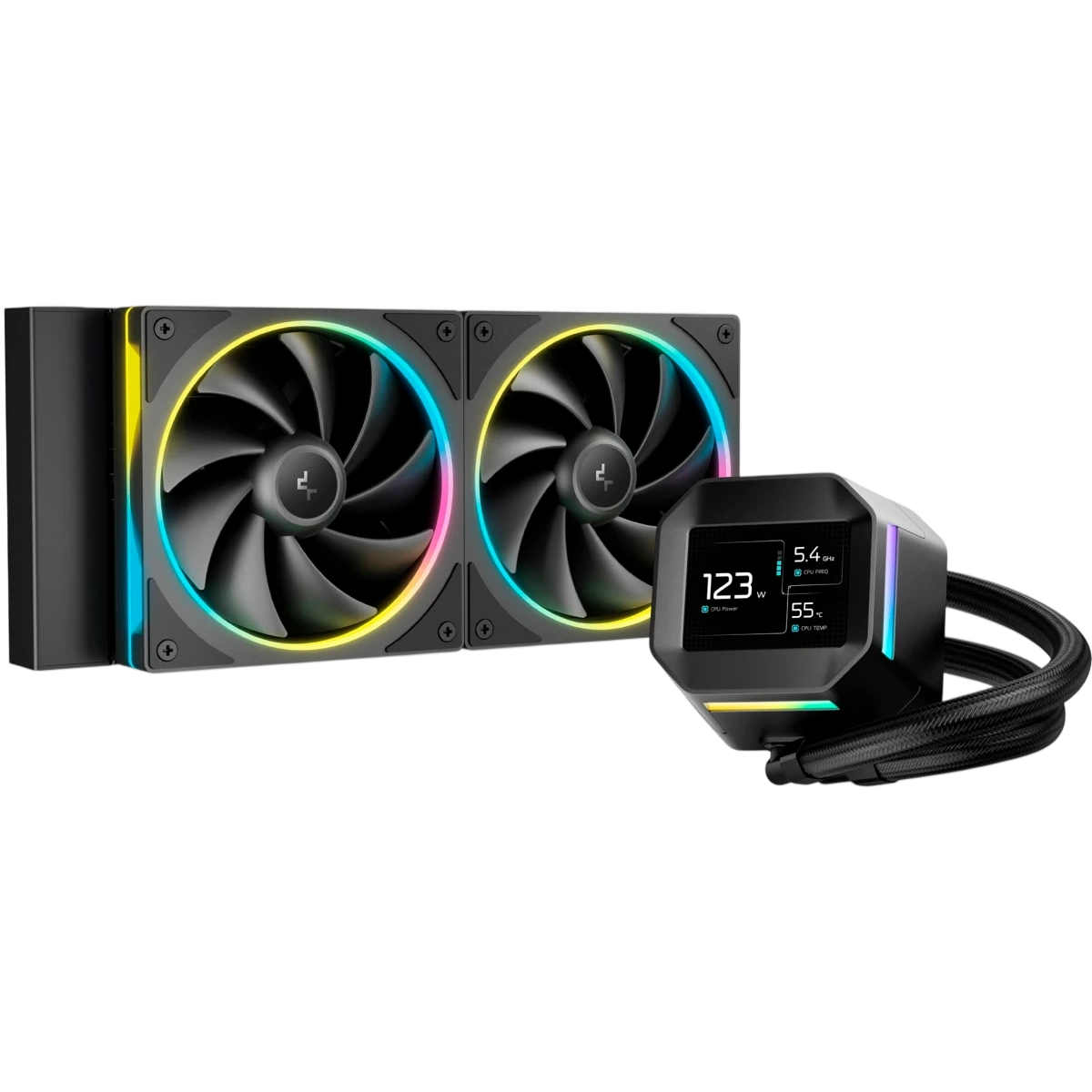 Система жидкостного охлаждения для процессора Deepcool LM240 ARGB Black