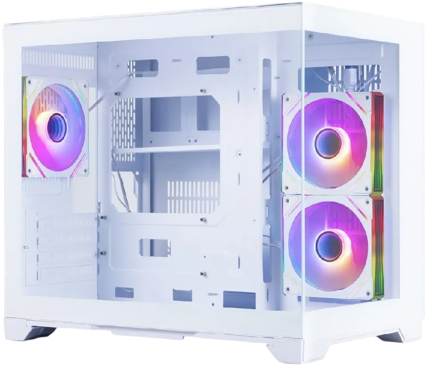 Компьютерный корпус 1STPLAYER MEGAVIEW MV6-TP ARGB White (MV6-TP-WH-2FC7R-W-1FC7-W)
