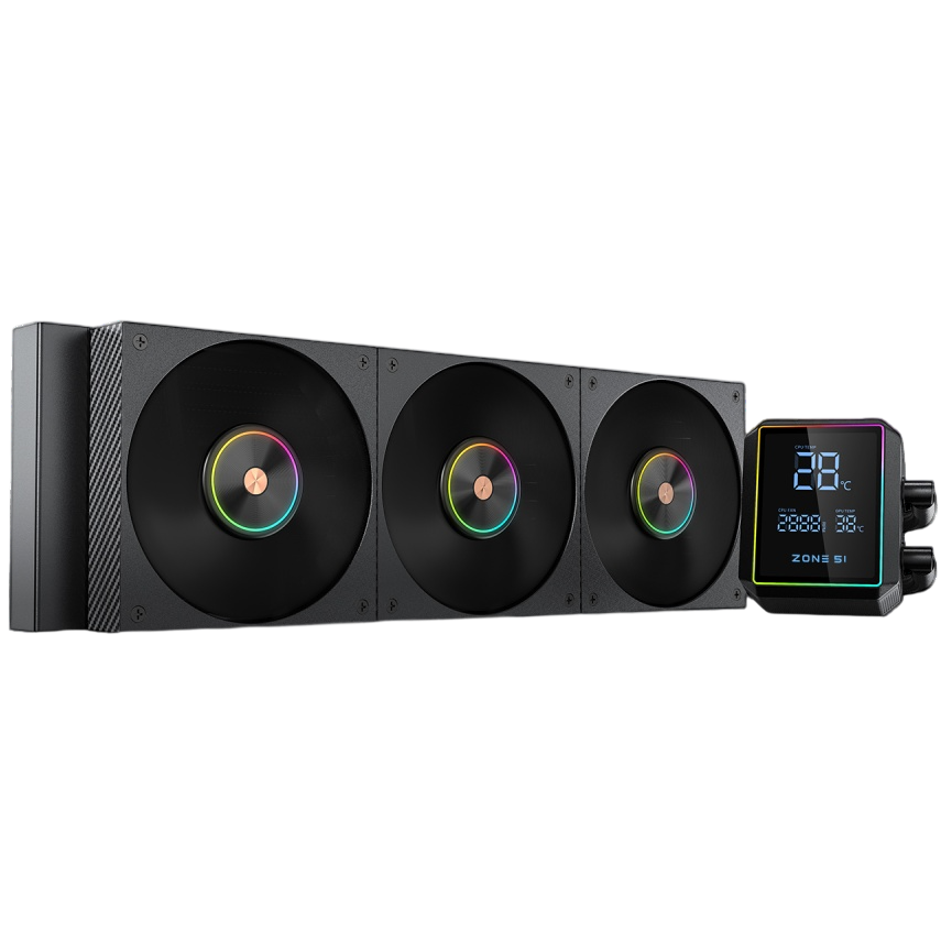 Система жидкостного охлаждения для процессора Zone 51 Stream Liquid 360DS ARGB Black (Z51STRL3ABK)