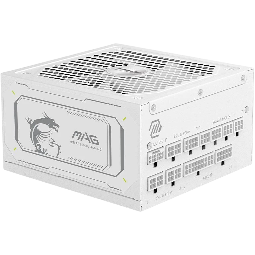 Блок питания MSI 1000W MAG A1000GL PCIE5 White (306-7ZP9B51-CE0) 16 Pin (PCIe 5.1 Connector Cable Details)