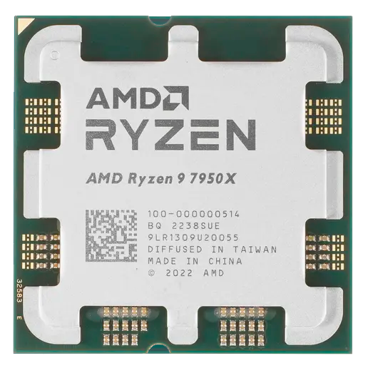 Процессор AMD Ryzen 9 7950X (4.5 ГГц - 5.7 ГГц / AM5 / кол-во ядер: 16  / TDP 170 Вт), OEM