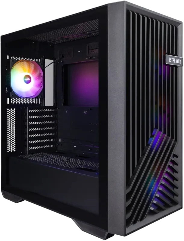 Компьютерный корпус 1STPLAYER FD8 FRGB Black (FD8-BK-4F1)