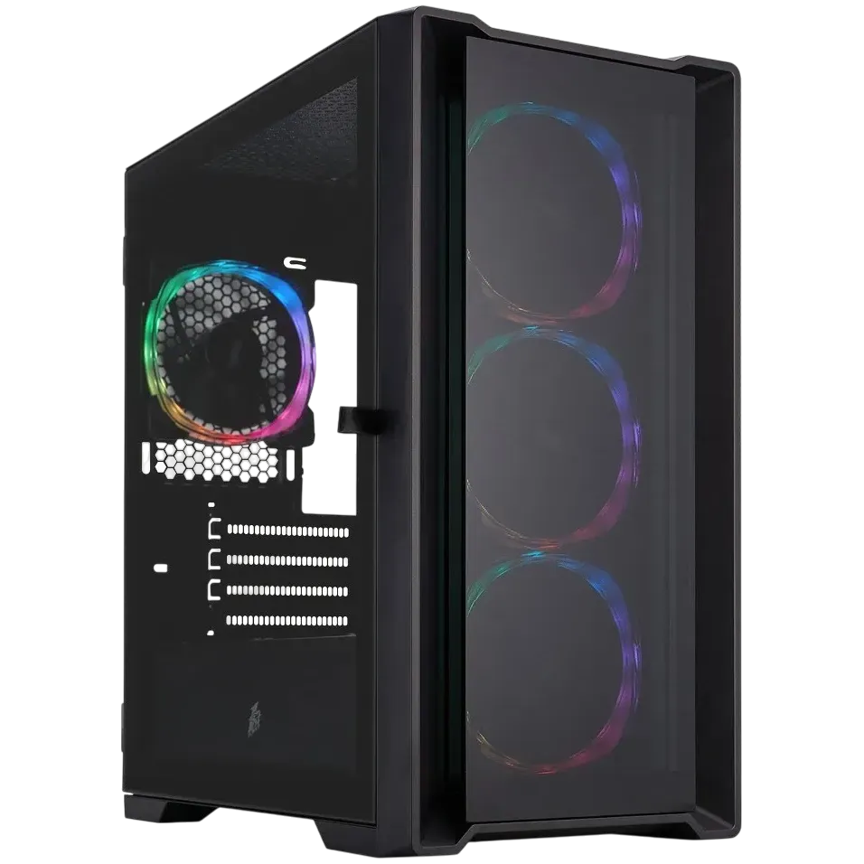 Компьютерный корпус 1STPLAYER TRILOBITE T4-G GLASS ARGB Black (T4-G-BK-4FS7)