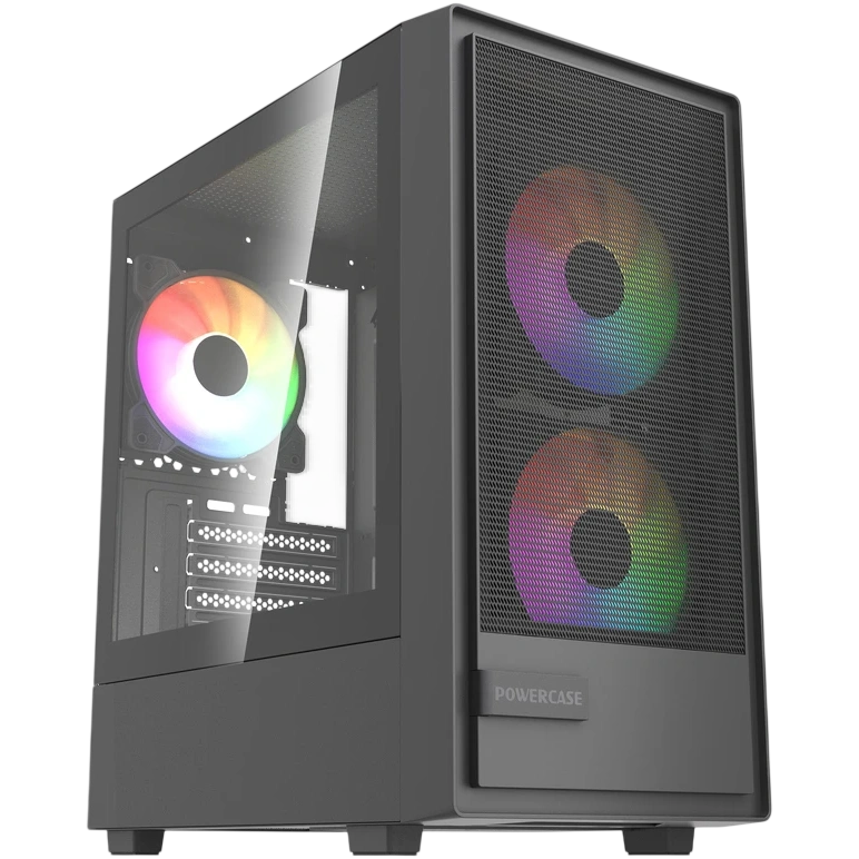 Компьютерный корпус Powercase Mistral SM02 TG FRGB Black (CMMSM02B-L3)