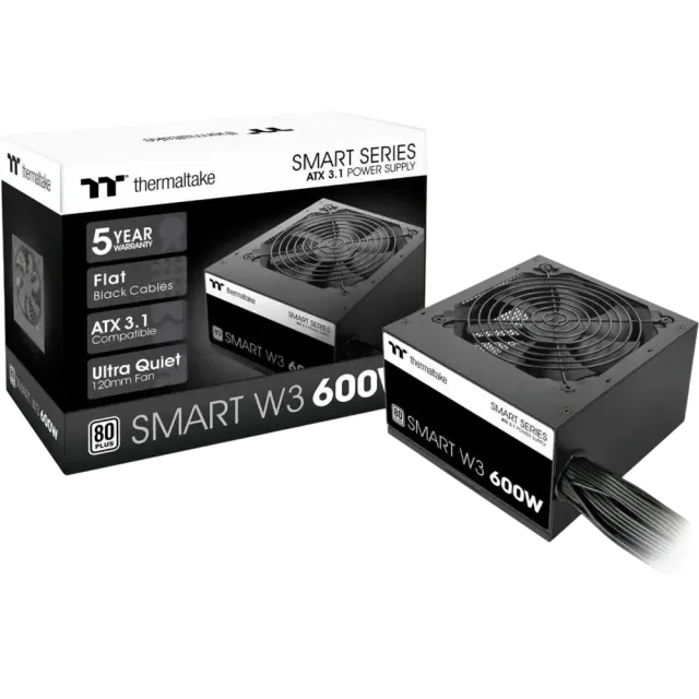 Блок питания Thermaltake 600W SMART W3 600 (PS-SPW-0600NNFAWE-1) купить! 