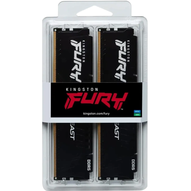 Оперативная память 64 Gb 6000 MHz Kingston FURY Beast (KF560C36BBE2K2-64) купить! 