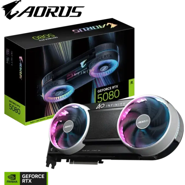 Видеокарта GIGABYTE GeForce RTX 5080 AORUS INFINITY (GV-N5080AORUS IF-16GD) купить! 