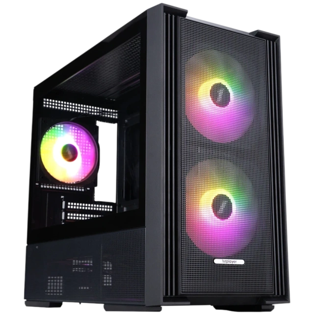 Компьютерный корпус 1STPLAYER AU6 ARGB Black (AU6-BK-2FA7-14-2FA7R-1FA7) купить! 