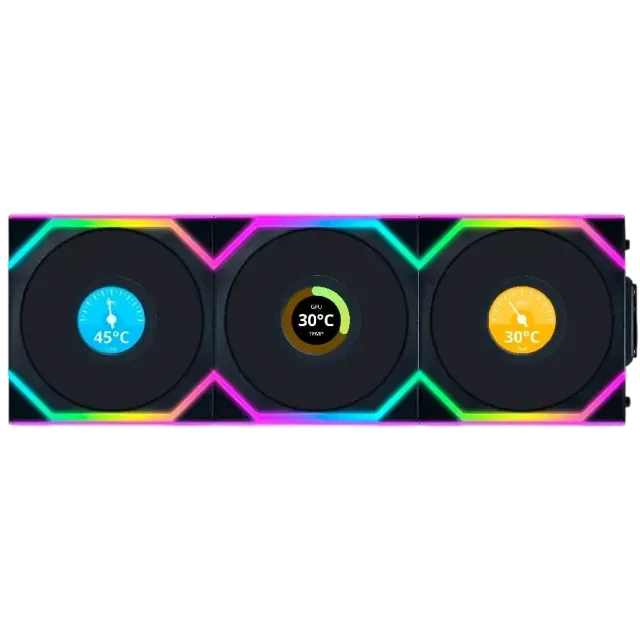 Комплект вентиляторов для корпуса Lian Li UNI FAN SL WIRELESS LCD 120 ARGB Black 12SLLCD1W3B (G99.12SLLCD1W3B.R0) купить! 
