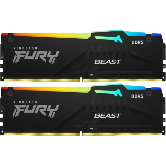 Оперативная память DDR5 32 Gb 5600 MHz Kingston FURY Beast RGB EXPO Black (KF556C36BBEAK2-32) купить! 