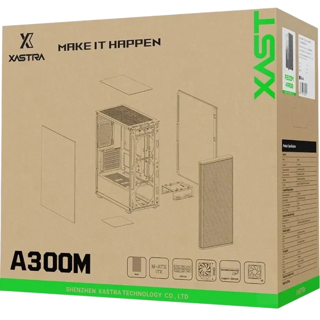 Компьютерный корпус XASTRA A300M 4ARGB-C6 TG Black (A300M-4FG12A-C6) купить! 
