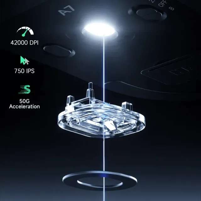 Мышь беспроводная mchose A7 PRO, радиоканал/bluetooth, 8KHz, белая
