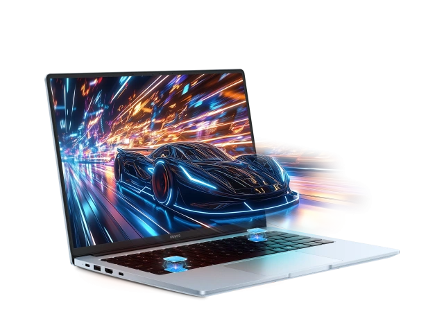Ноутбук HONOR MagicBook X14 Plus 2025 (Core 5 220H/14"/2880x1800/32Gb/1Тб/Win 11 Home) 5301ALXY Светло-голубой. - фото