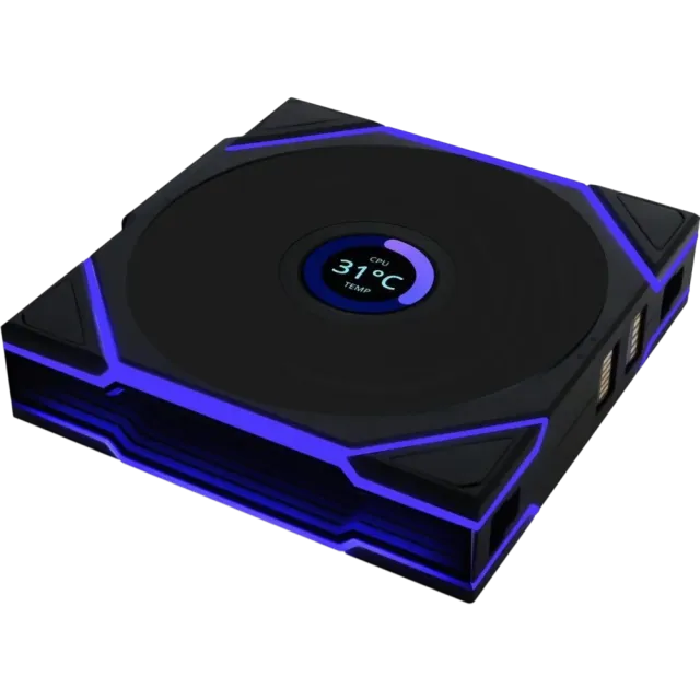 Вентилятор для корпуса Lian Li UNI FAN TL WIRELESS LCD 120 12TLLCD1W1B BLACK (G99.12TLLCD1W1B.R0) купить! 