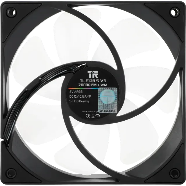 Вентилятор для корпуса Thermalright TL-E12B-S V3 ARGB Black (TRTLE12BSV3) купить! 
