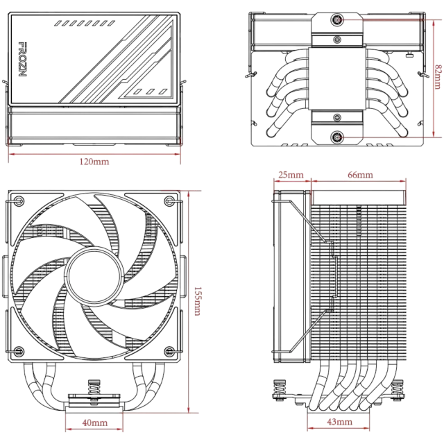 Кулер для процессора ID-Cooling FROZN A610 Black PWM купить! 