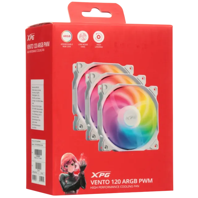 Комплект вентиляторов для корпуса ADATA XPG VENTO120ARGBPWM3C-WHCWW купить! 