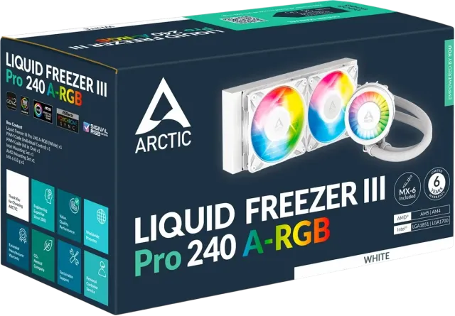 Система водяного охлаждения Arctic Cooling Liquid Freezer III Pro 240 A-RGB White (ACFRE00186A) купить! 