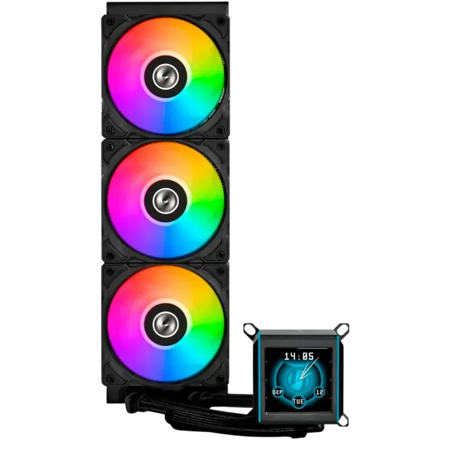 Система водяного охлаждения Lian Li GA II LCD 360 Black ARGB (GA2ALCD36B) (G89.GA2ALCD36B.R0) PWM купить! 