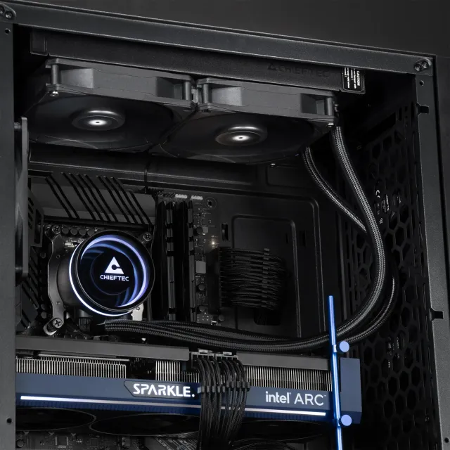 Система водяного охлаждения Chieftec ICEBERG 240 ARGB Pump Dark (CLC-240-BLK) купить! 