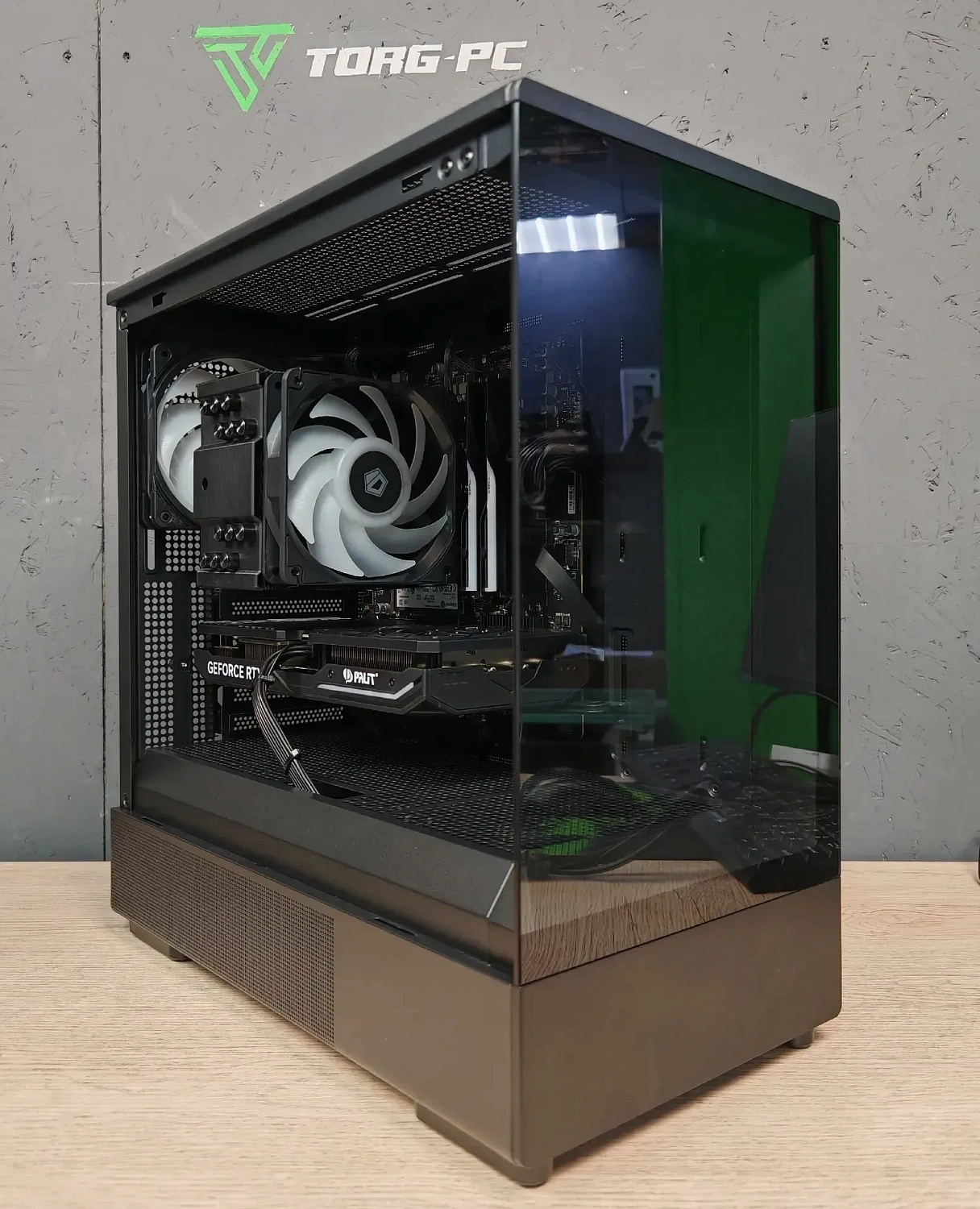Игровой компьютер 990484 (Ryzen 7 5700X 3 ГГц/AMD B550/32 ГБ 3,2 ГГц/1024 ГБ SSD/RTX 5070 12 ГБ/Wi-Fi/750W/MSI MAG FORGE M100R ARGB)