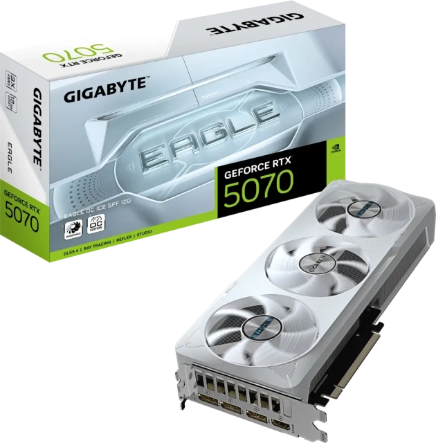 Видеокарта Gigabyte GeForce RTX 5070 EAGLE OC ICE SFF (GV-N5070EAGLEOC ICE-12GD), Retail купить! 