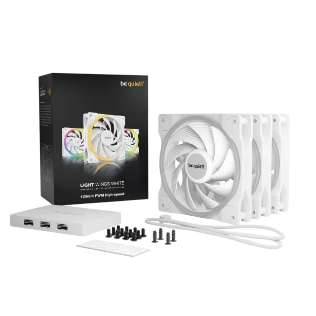 Вентилятор для корпуса Be Quiet! LIGHT WINGS RGB White BL101 купить! 
