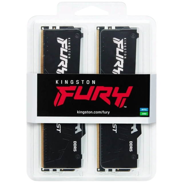 Оперативная память DDR5 32 Gb 5600 MHz Kingston FURY Beast RGB EXPO Black (KF556C36BBEAK2-32) купить! 