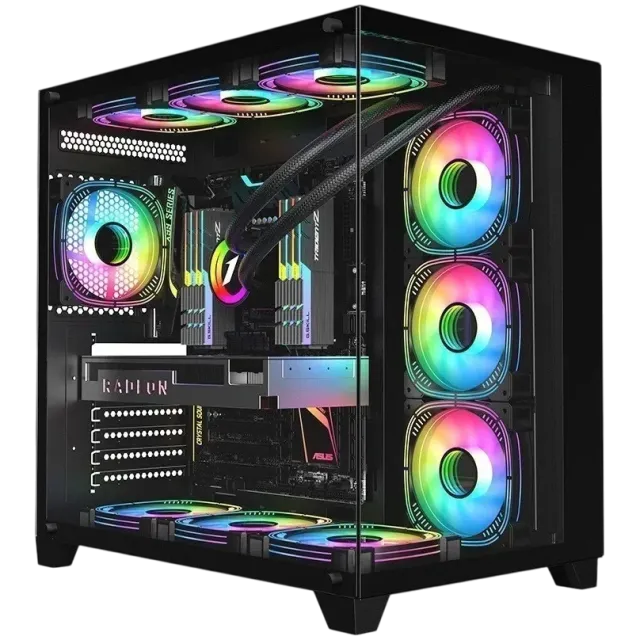 Компьютерный корпус 1STPLAYER MEGAVIEW MV8-TP Black (MV8-TP-BK) купить! 