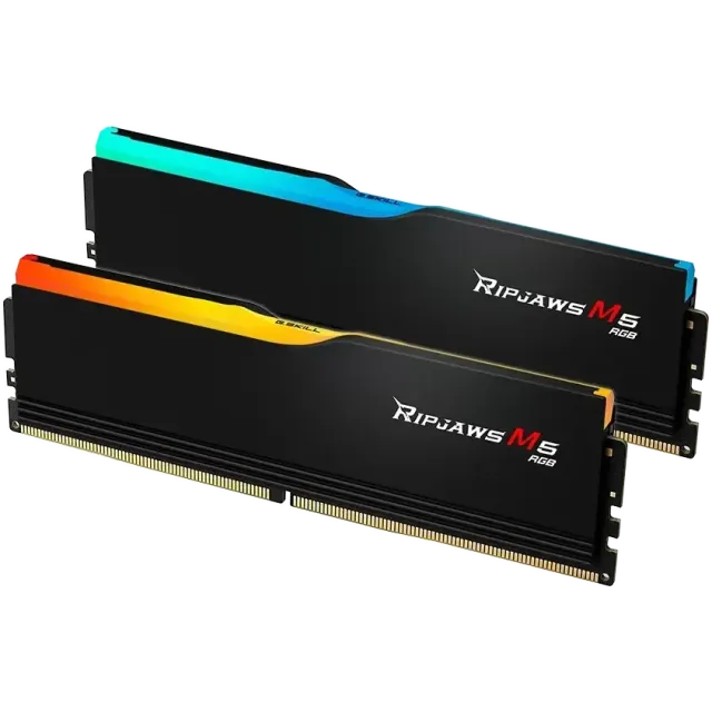Оперативная память DDR5 32 Gb 6000 MHz G.Skill RIPJAWS M5 RGB Black (F5-6000J3238F16GX2-RM5RK) купить! 