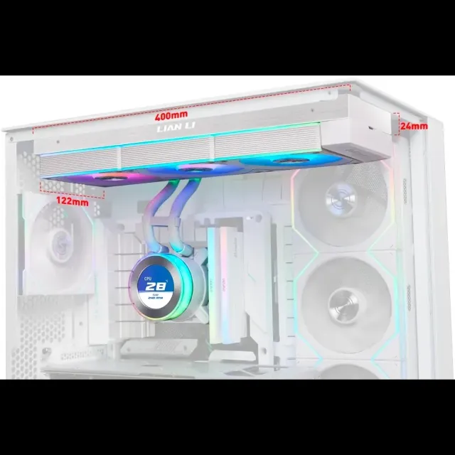 Система водяного охлаждения Lian Li HydroShift II LCD-C 360R (GHS2LCD36RW ARGB White (G89.GHS2LCD36RW.R0) купить! 