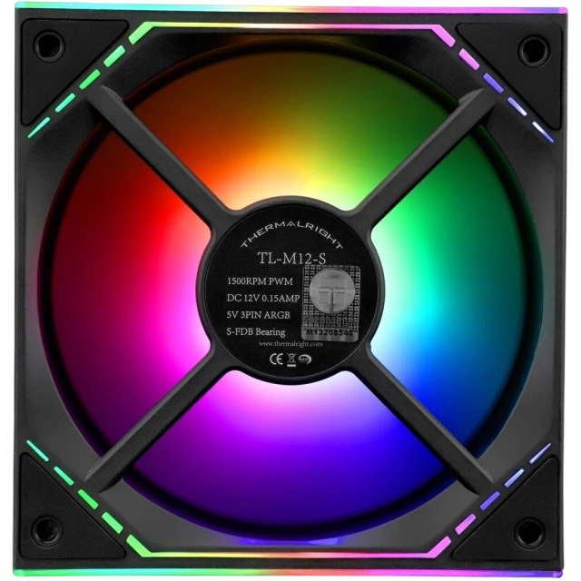 Комплект вентиляторов для корпуса Thermalright TL-M12-S X3 ARGB Black (TRTLM12S.3P) купить! 