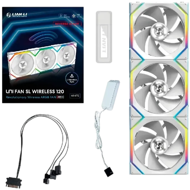 Комплект вентиляторов для корпуса Lian Li UNI FAN SL WIRELESS 120 ARGB White 12SL1W3W (G99.12SL1W3W.R0) купить! 