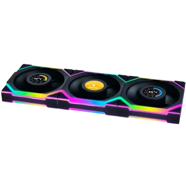 Комплект вентиляторов для корпуса Lian Li UNI FAN SL WIRELESS LCD 120 ARGB Black 12SLLCD1W3B (G99.12SLLCD1W3B.R0) купить! 
