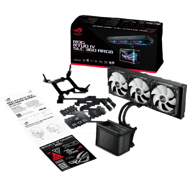 Система жидкостного охлаждения для процессора ASUS ROG RYUO IV SLC 360 ARGB Black (90RC0151-B0EAY0) купить! 