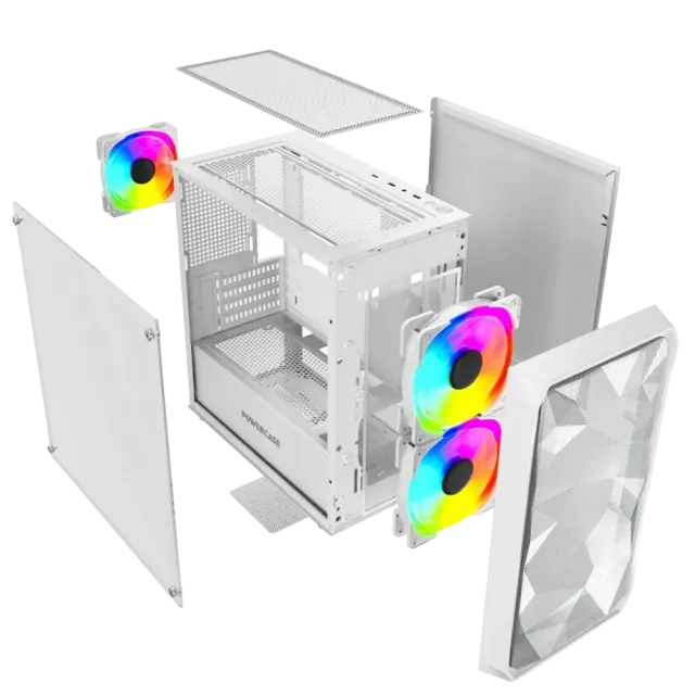 Компьютерный корпус Powercase Mistral Micro A3W TG ARGB White (CMMAW-A3) купить! 