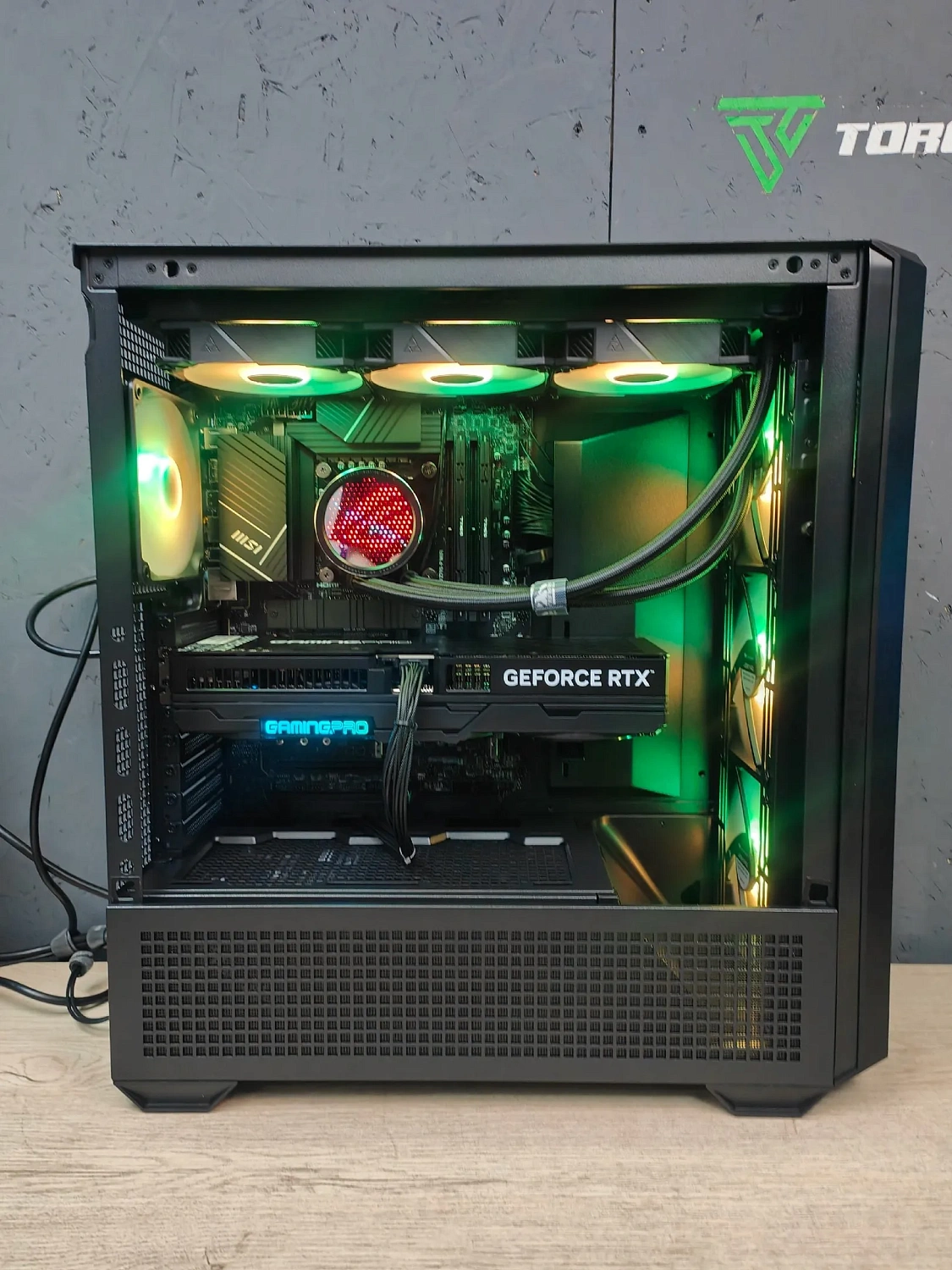 Игровой компьютер 989682 (Ryzen 7 7800X3D 4,2 ГГц/AMD B850/32 ГБ DDR5 6 ГГц/1024 ГБ SSD/RTX 5080 16 ГБ/Wi-Fi/1000W/MSI MAG FORGE 320R AirFlow TG ARGB)