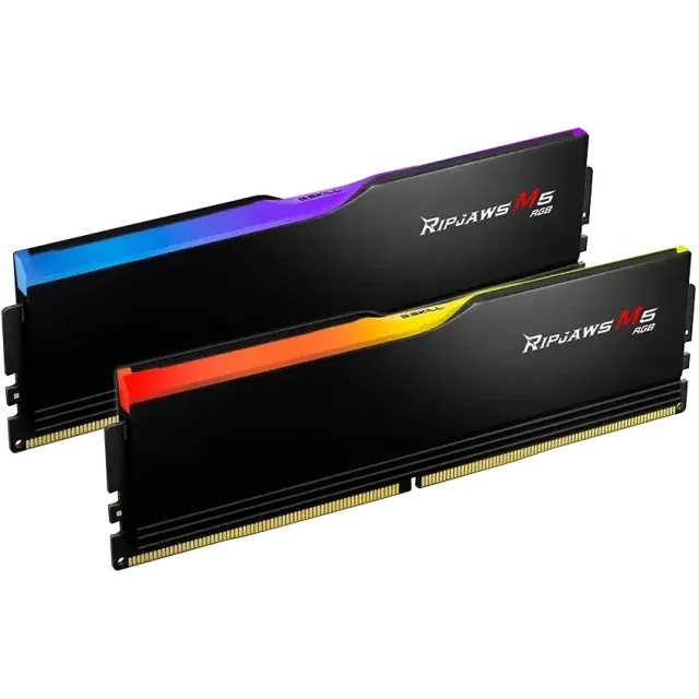 Оперативная память DDR5 32 Gb 6000 MHz G.Skill RIPJAWS M5 RGB Black (F5-6000J3238F16GX2-RM5RK) купить! 